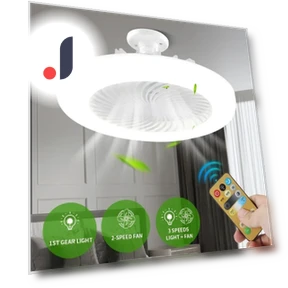 LED Light Fan E27 Converter Base Ceiling Fan — Ceiling Fan Wall Controls, Seahorse Home