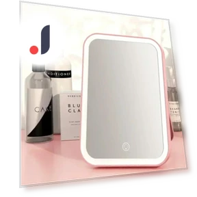 LED Makeup Mirror with Touch Screen — Handheld, Vinde Home
