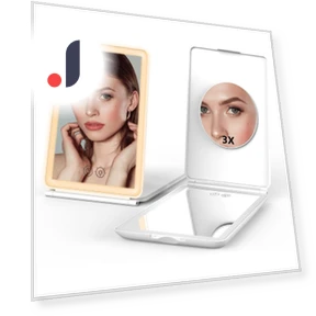 LED Makeup Mirror — Compact & Travel, Vinde Home