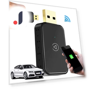 Mini USB Dongle BT WiFi 5.8G Plug and Play Wireless CarPlay Android Auto Adapter — Phone Accessories, Chic Home