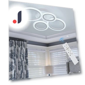 Modern Ceiling Chandelier with Remote Control — Overhead Lighting, Seahorse Home