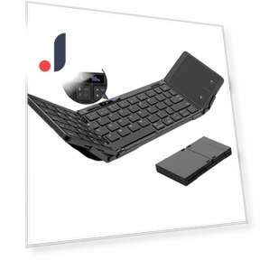 Portable Foldable Three-Layer Bluetooth Keyboard with Touchpad — Keyboards, GYROBALL