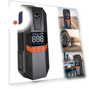 Portable Tire Pump with LCD Pressure Gauge — Tire Inflation Solutions, Chic Home