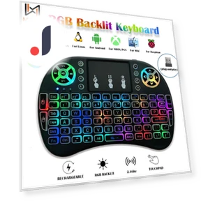 RGB Backlit 2.4G Mini Wireless Keyboard with Touchpad — Keyboards, Vinde Home