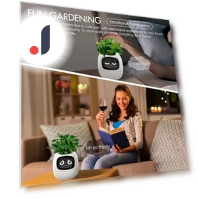 Smart Flower Pot with AI Expressions — Artificial Plants, Hercules