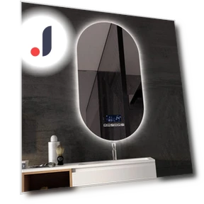 Smart LED Makeup Mirror with Bluetooth Speaker — Handheld, Vinde Home