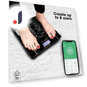 Smart Scale for Body Weight and Fat Percentage — Body Composition Analysis, Vinde Home
