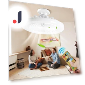 Smart Silent Ceiling Fan with Remote Control and LED Light — Ceiling Fans, Seahorse Home