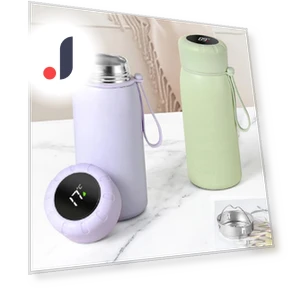 Smart Vacuum Insulated Stainless Steel Thermos Mug — Travel Drinkware, GYROBALL