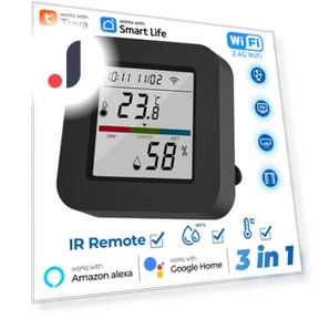 Smart WiFi Temperature and Humidity Sensor with Universal IR Remote Control — Smart Home Hubs & Controllers, Super Dream Home