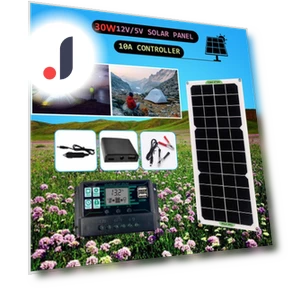 Solar Panel 12V 30W with Controller — Portable Power Solutions, Simplistic Living Home