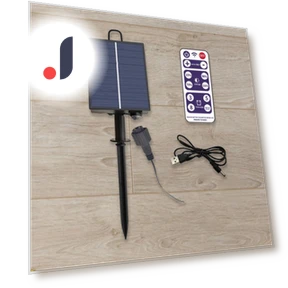 Solar Panel LED String Lights with Remote Control — Outdoor String Lights, Super Dream Home