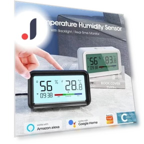 Temperature and Humidity Sensor with Display — Smart Home Hubs & Controllers, Super Dream Home