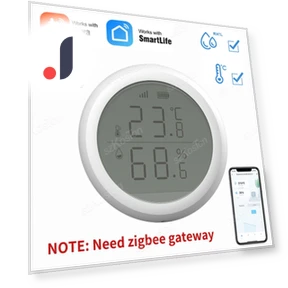 Temperature and Humidity Sensor with LCD Display — Home Climate Control, Tuya Smart