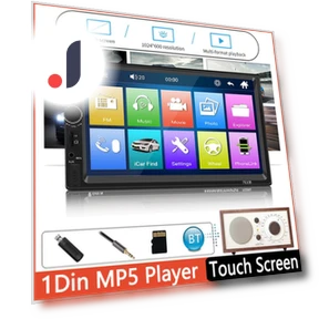Universal 1din Stereo 7-inch Car Radio — Stereo Receivers, Chic Home