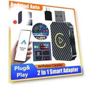 Wireless Adapter Carplay Android Auto 2 in 1 Mini Smart Dongle — Phone Accessories, GYROBALL