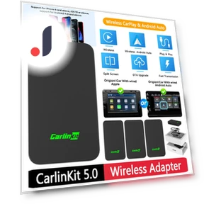 Wireless Android Auto & CarPlay Bluetooth Adapter — Stereo Receivers, CarlinKit
