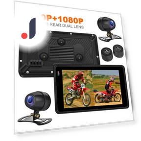 5-inch Wireless Carplay Android Auto Motorcycle Camera — Rearview Cameras for Cars, Simplistic Living Home