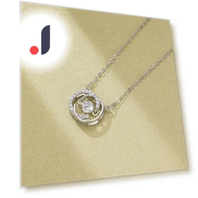 Double C Beating Heart Fashion Necklace — Men's Necklaces, Fashion footsteps