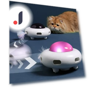 Electronic UFO Smart Funny Cat Turntable Toy — Interactive Animal Companions, Seahorse Home