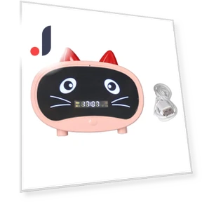 Mini Cartoon Speaker with Cat Ears Design — Alarm, Tooarts