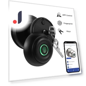 Smart Door Handle with Fingerprint Scanner — Biometric Security, Homeware Essentials