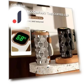 Smart Thermos Bottle with LED Temperature Display — Beverage Warmers, Indoor Furniture