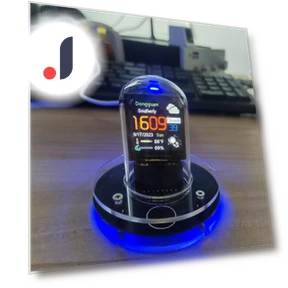 Smart Wifi Glow DIY Cyberpunk Style Digital Desk Clock — Clocks, Good Figure