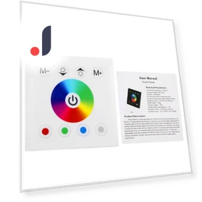Wall-mounted Color RGBW LED Touch Controller Dimmer Switch — Dimmer Switches, TOMTOP JMS