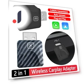 Wireless Carplay 2-in-1 Android Auto Smart AI Box — Stereo Receivers, Simplistic Living Home