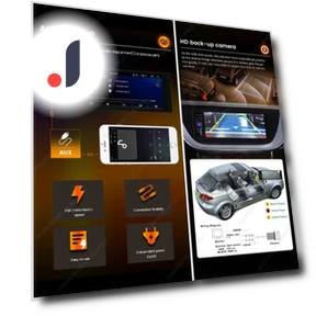 1 Din Wireless Carplay Android Auto 6.86 HD Touch Screen Monitor — Stereo Receivers, Auto Launcher