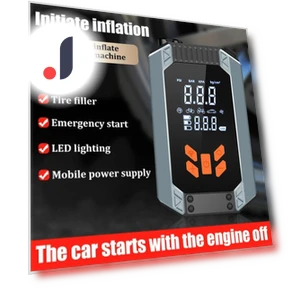 12V Car Emergency Starter with Wireless Lithium Smart Air Pump — Jump Starters, Cars Auto Home