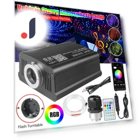 16W Flickering RGBW Fiber Optic Star Ceiling Light Kit — Fiber Optics, Auto Accessories Home