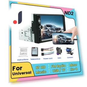1Din Car Radio with 7-inch HD Touchscreen — Stereo Receivers, Auto Launcher