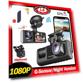 3-channel car DVR WIFI Dash Cam — Dashboard Cameras, Auto Accessories Home