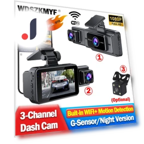 3-Channel WIFI Car Dash Camera — Dashboard Cameras, Auto Accessories Home