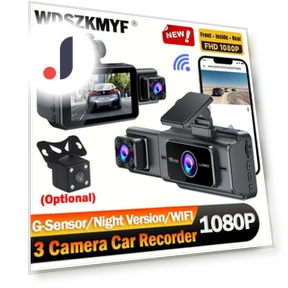 3-Channel WIFI Car DVR — Dashboard Cameras, Auto Accessories Home