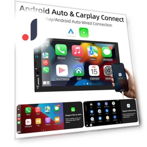 7-inch Car Radio Receiver with Carplay and Android Auto — Stereo Receivers, Auto Launcher