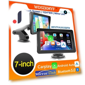 7-inch Portable Touch Screen Wireless CarPlay Android Auto Bluetooth 5.0 Car Radio — Stereo Receivers, Auto Accessories Home