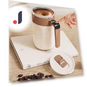 Automatic Magnetic Mixing Mug with LCD Display — Beverage Warmers, DC-HOME-4