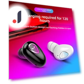Bluetooth Headphones with Ear Clip — Over-Ear Headphones, QUEED