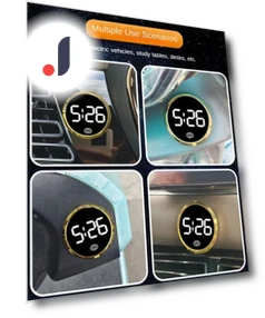 Glowing Electronic Car Clock — Clock, Auto Launcher