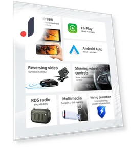 HD Car Multimedia Receiver with Carplay — Stereo Receivers, Auto Launcher