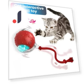 Interactive Cat Toy with Rolling Ball — Cat Playthings, Fashion Accessory