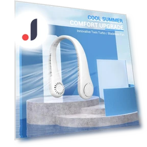 Portable Neck Hanging Fan with USB Charging — Portable Cooling Solutions, Auto Launcher