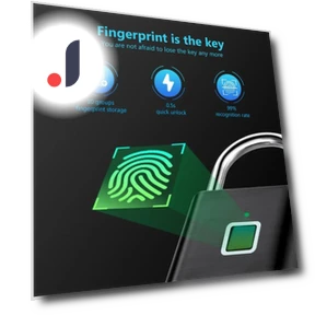Smart Fingerprint Padlock — Biometric Security, Auto Launcher