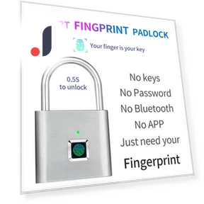 Smart Lock with Fingerprint Identification — Luggage Locks, Auto Launcher