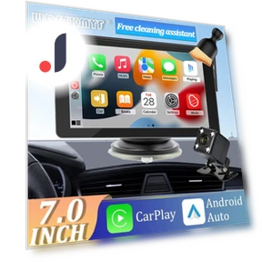 Universal 7-inch Portable Wireless Carplay Android Auto Multimedia Video Player — Stereo Receivers, Auto Accessories Home
