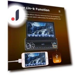 Universal 7" Slide-Out Touch Screen Car Stereo — Stereo Receivers, Auto Launcher