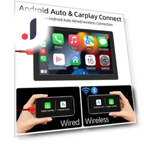 Wireless CarPlay Android Auto Car Multimedia Receiver — Stereo Receivers, Auto Launcher